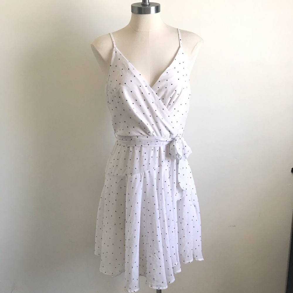 White Summer Dress with polka dots 💕